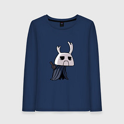 Лонгслив хлопковый женский Hollow Knight, цвет: тёмно-синий