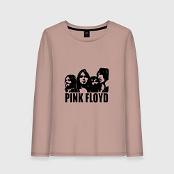 Лонгслив хлопковый женский Pink Floyd, цвет: пыльно-розовый