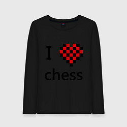 Женский лонгслив I love chess