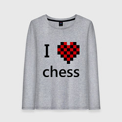 Женский лонгслив I love chess