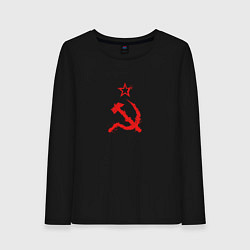 Лонгслив хлопковый женский Atomic Heart: СССР, цвет: черный