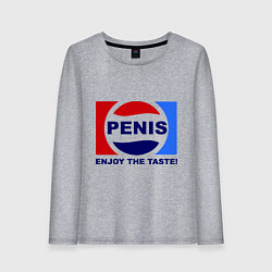 Лонгслив хлопковый женский Penis. Enjoy the taste, цвет: меланж