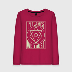 Лонгслив хлопковый женский In Flames: We Trust, цвет: маджента