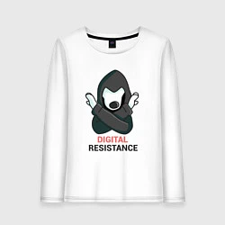 Лонгслив хлопковый женский Digital Resistance, цвет: белый