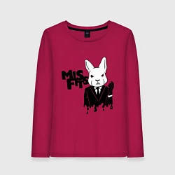 Лонгслив хлопковый женский Misfits Rabbit, цвет: маджента