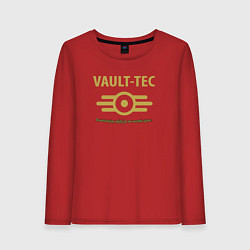 Лонгслив хлопковый женский Vault Tec, цвет: красный