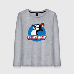 Лонгслив хлопковый женский Chilly Willy, цвет: меланж