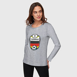Лонгслив хлопковый женский German Soccer, цвет: меланж — фото 2