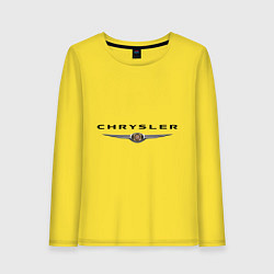 Лонгслив хлопковый женский Chrysler logo, цвет: желтый
