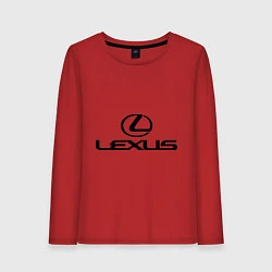Лонгслив хлопковый женский Lexus logo, цвет: красный