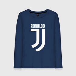Лонгслив хлопковый женский Ronaldo CR7, цвет: тёмно-синий