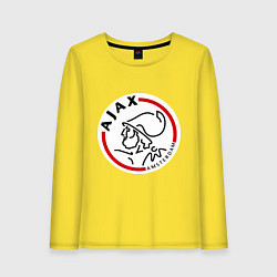 Лонгслив хлопковый женский Ajax FC, цвет: желтый