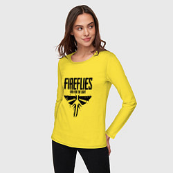 Лонгслив хлопковый женский Fireflies: Look for the Light, цвет: желтый — фото 2