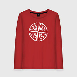 Лонгслив хлопковый женский Taknado Stone Island, цвет: красный