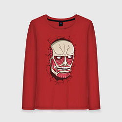 Лонгслив хлопковый женский Colossal Titan, цвет: красный