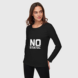 Лонгслив хлопковый женский No Static, цвет: черный — фото 2