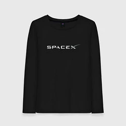 Лонгслив хлопковый женский SpaceX, цвет: черный