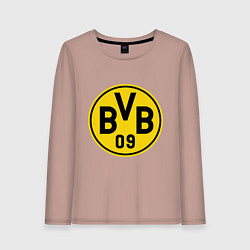 Лонгслив хлопковый женский BVB 09, цвет: пыльно-розовый