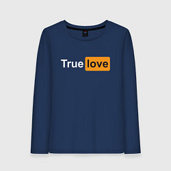 Лонгслив хлопковый женский True Love, цвет: тёмно-синий