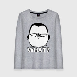 Женский лонгслив What?