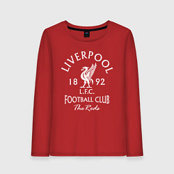 Лонгслив хлопковый женский Liverpool: Football Club, цвет: красный