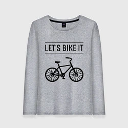 Лонгслив хлопковый женский Lets bike it, цвет: меланж