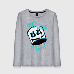 Лонгслив хлопковый женский Mello Made it Right, цвет: меланж