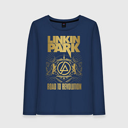 Лонгслив хлопковый женский Linkin Park: Road to Revolution, цвет: тёмно-синий