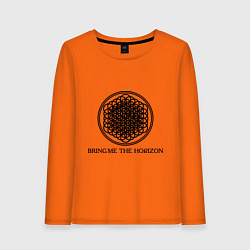 Лонгслив хлопковый женский Bring me the horizon, цвет: оранжевый