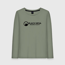 Лонгслив хлопковый женский Black Mesa: Research Facility, цвет: авокадо