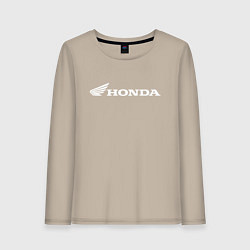 Лонгслив хлопковый женский HONDA, цвет: миндальный