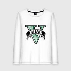 Лонгслив хлопковый женский GTA V: Logo, цвет: белый