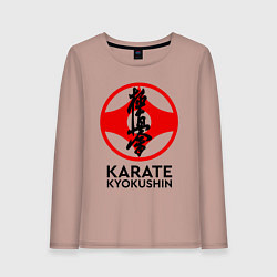 Лонгслив хлопковый женский Karate Kyokushin, цвет: пыльно-розовый