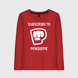 Женский лонгслив Subscribe to PewDiePie