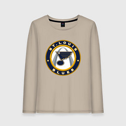 Лонгслив хлопковый женский St Louis Blues, цвет: миндальный