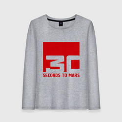 Лонгслив хлопковый женский 30 seconds to mars, цвет: меланж