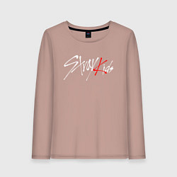 Лонгслив хлопковый женский STRAY KIDS FELIX, цвет: пыльно-розовый