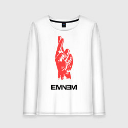 Лонгслив хлопковый женский Eminem Hand, цвет: белый