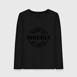 Лонгслив хлопковый женский Made in Siberia, цвет: черный