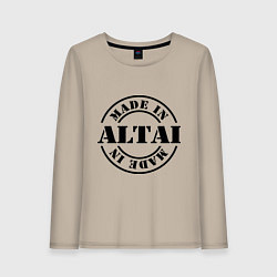 Лонгслив хлопковый женский Made in Altai, цвет: миндальный