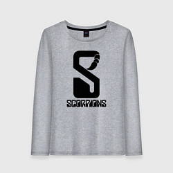 Лонгслив хлопковый женский Scorpions logo, цвет: меланж