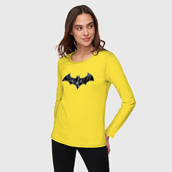 Лонгслив хлопковый женский Batman, цвет: желтый — фото 2