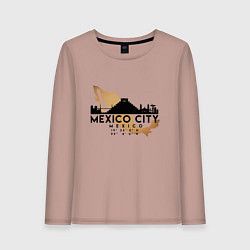 Лонгслив хлопковый женский Мехико Мексика, цвет: пыльно-розовый