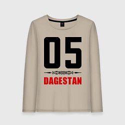 Лонгслив хлопковый женский 05 Dagestan, цвет: миндальный