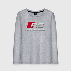 Лонгслив хлопковый женский AUDI RS, цвет: меланж