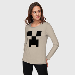 Лонгслив хлопковый женский Minecraft, цвет: миндальный — фото 2