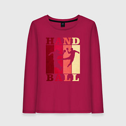 Лонгслив хлопковый женский Handball, цвет: маджента