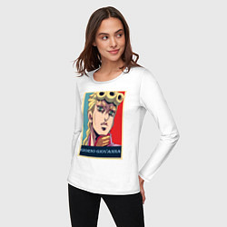 Лонгслив хлопковый женский Джорно Джованна, цвет: белый — фото 2