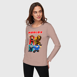 Лонгслив хлопковый женский ROBLOX, цвет: пыльно-розовый — фото 2