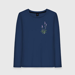 Лонгслив хлопковый женский Lavanda, цвет: тёмно-синий